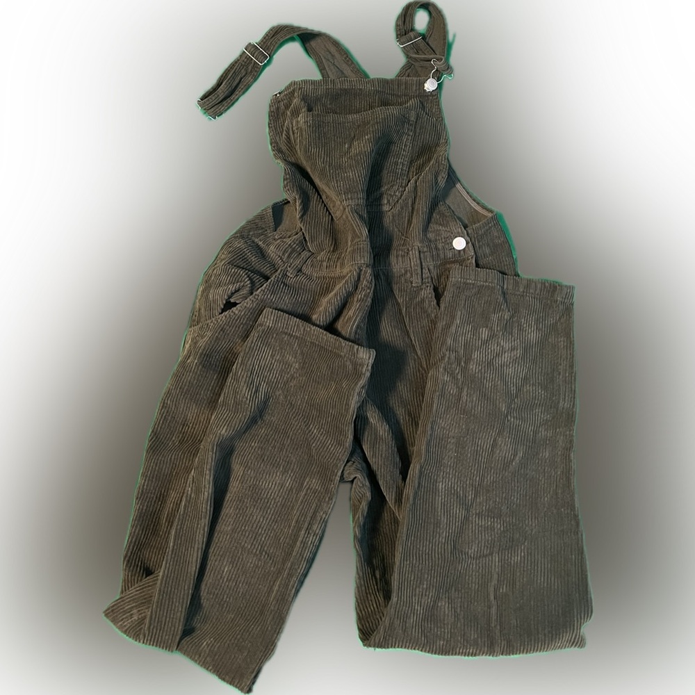Green Corduroy Overalls